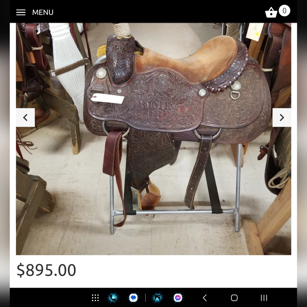 Roping saddle 15/14"